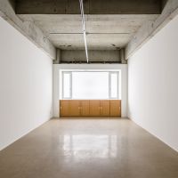 大阪市北区中崎西一丁目の賃貸物件/長尺シートの床に躯体現しのシンプルな内装（2D）※成約済