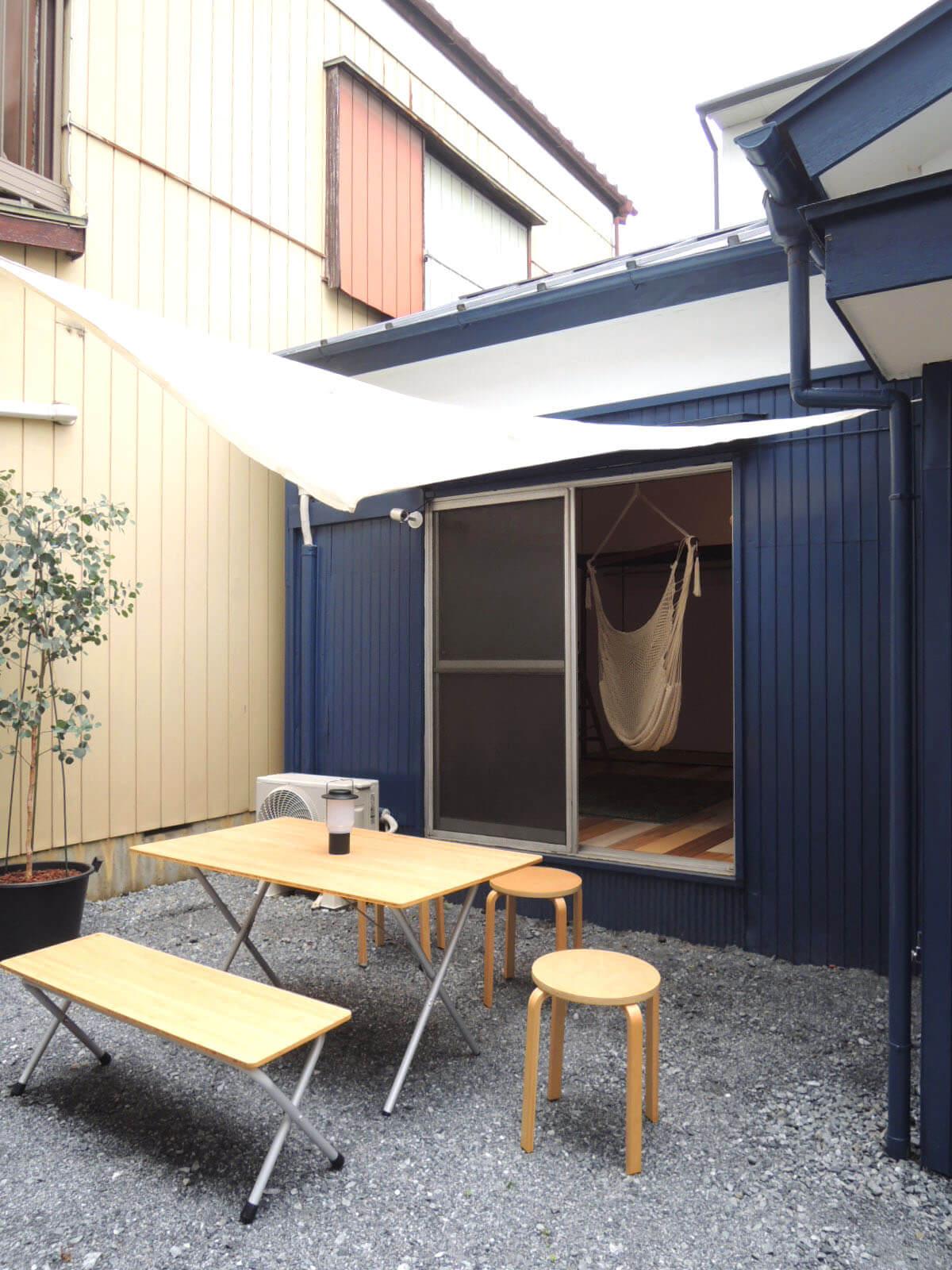 埼玉県蕨市中央の賃貸物件/タープを日除けにして夏も庭を楽しみたい！
