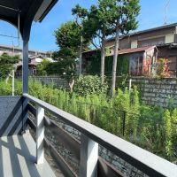 板橋区赤塚の賃貸物件/ベランダからの眺め。手摺もかわいい