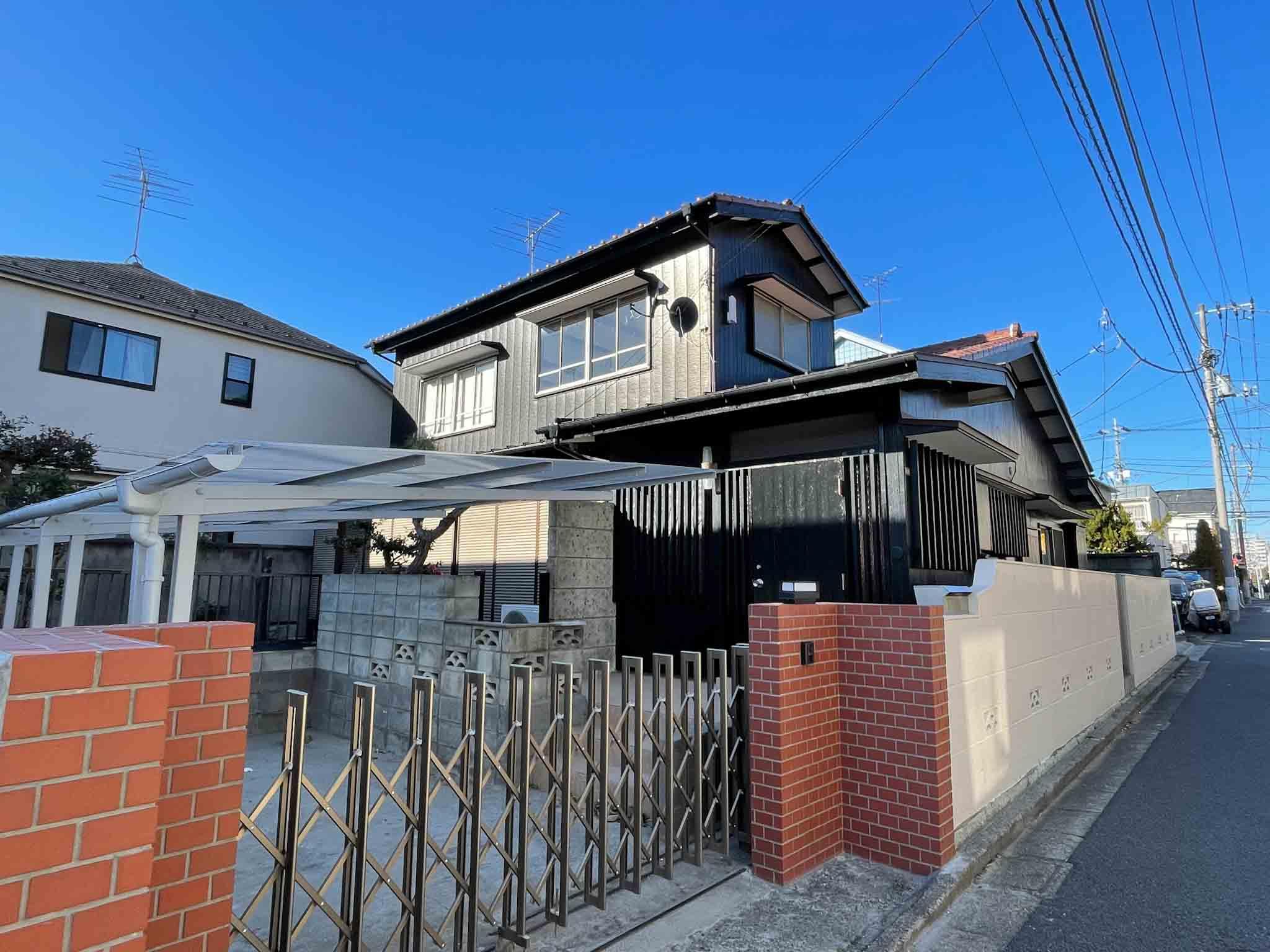 杉並区松ノ木の賃貸物件/外観。閑静な住宅街の中に立っています