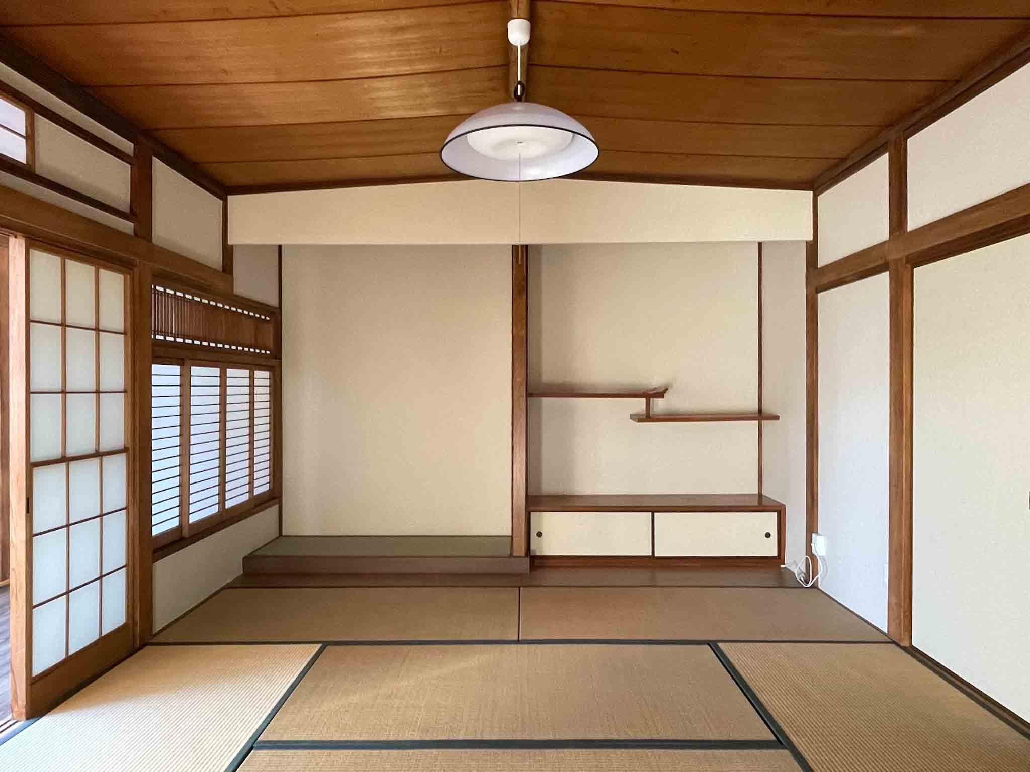 杉並区松ノ木の賃貸物件/最も広い部屋である8畳和室は、床の間が付いた本格派