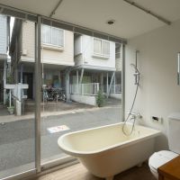 中野区上高田の賃貸物件/浴室（丸見えやないかい！）