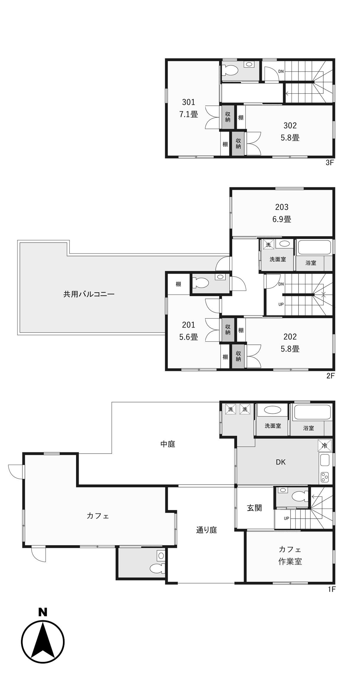 世田谷区豪徳寺の賃貸物件/全体図