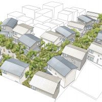 西東京市柳沢5-3の売買物件/イメージパース：家の配置もこだわり一味違う風景をつくります