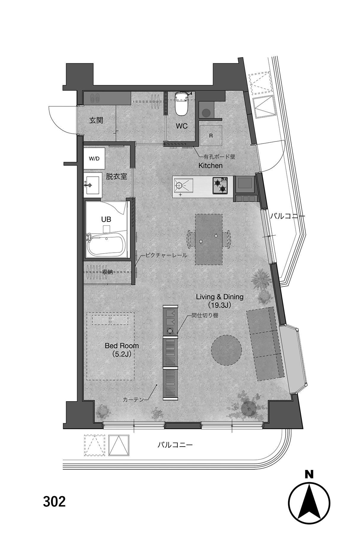 杉並区高円寺南の賃貸物件/302：図面