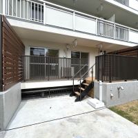 武蔵野市境の賃貸物件/管理がラクで作業などしやすい土間がメインの庭（BCタイプの1F専用庭）