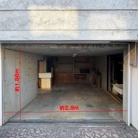 練馬区春日町の賃貸物件/建物に向かって右側のガレージ　寸法は現地で計測したものです　