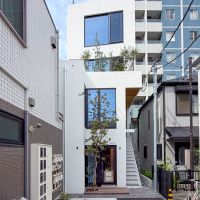 目黒区上目黒の賃貸物件/別角度。少し奥まったところに位置しています
