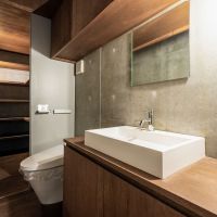 世田谷区三軒茶屋の売買物件/奥に棚を備えたトイレ。ここも収納つき