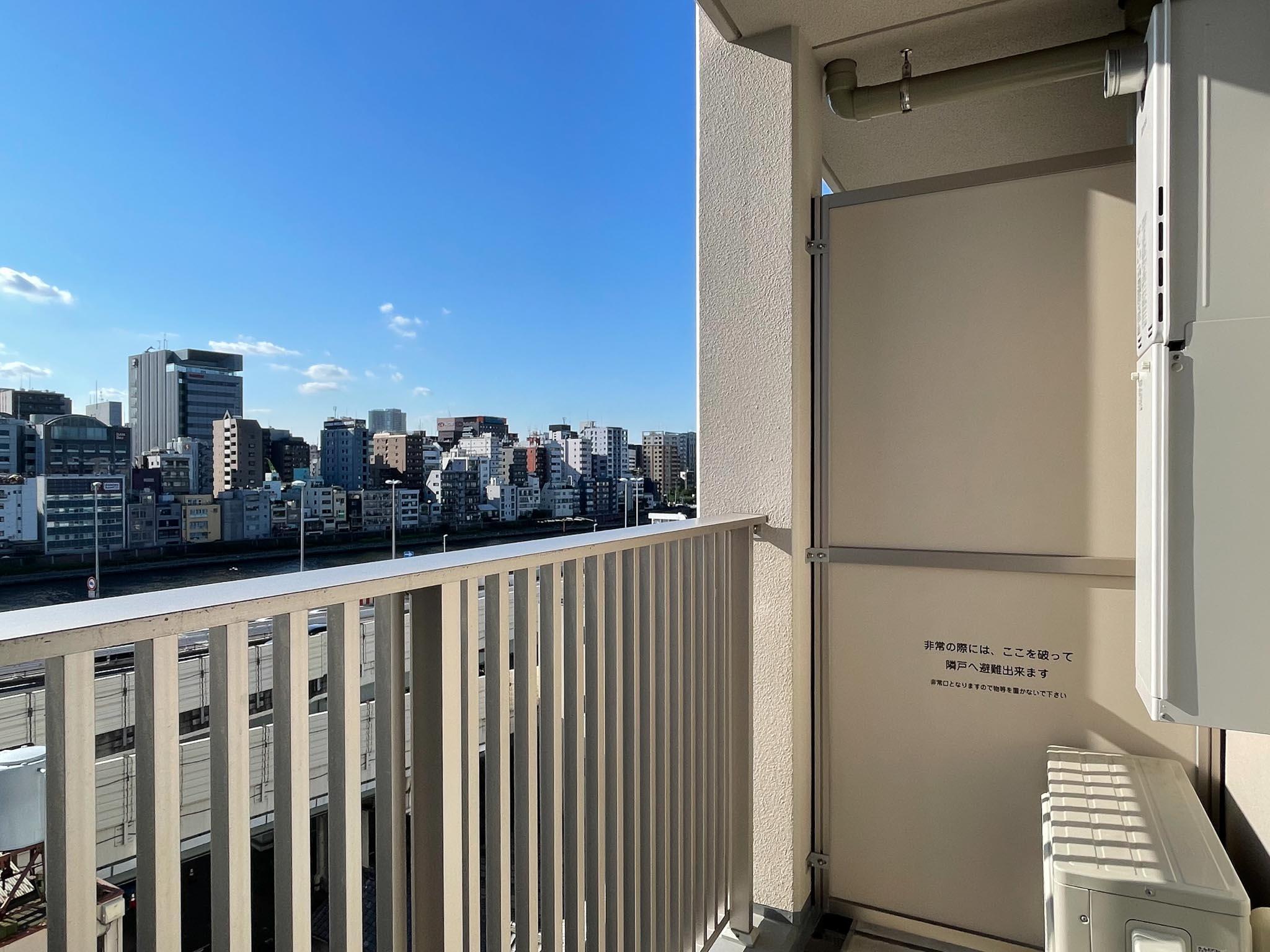墨田区本所の賃貸物件/801：ベランダ