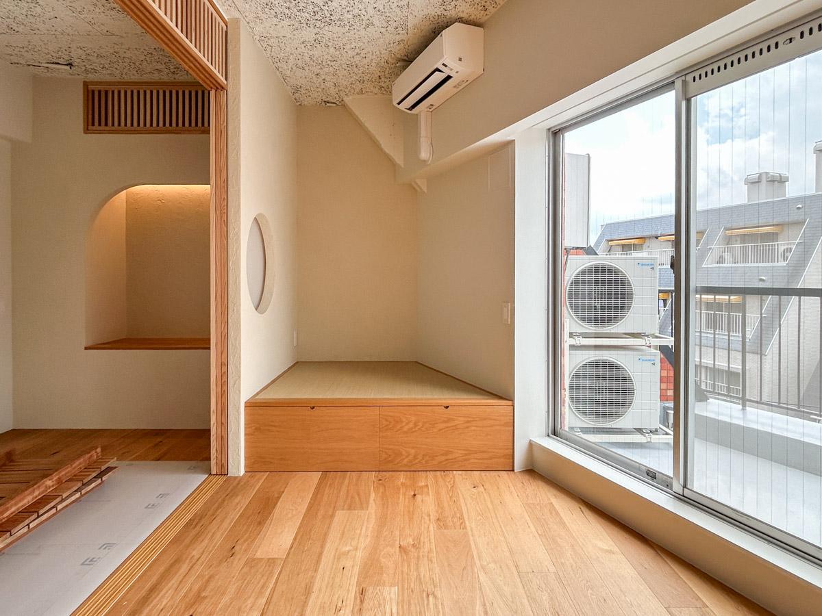 渋谷区代々木の売買物件/コーナーには畳が敷かれていて、デッドスペースについても配慮を感じます