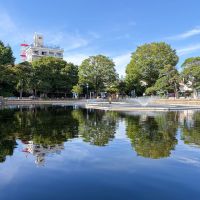 目黒区目黒本町の賃貸物件/池の前のベンチは特等席。ボーッと噴水を眺め、リフレッシュできます。池の中には鯉の姿も