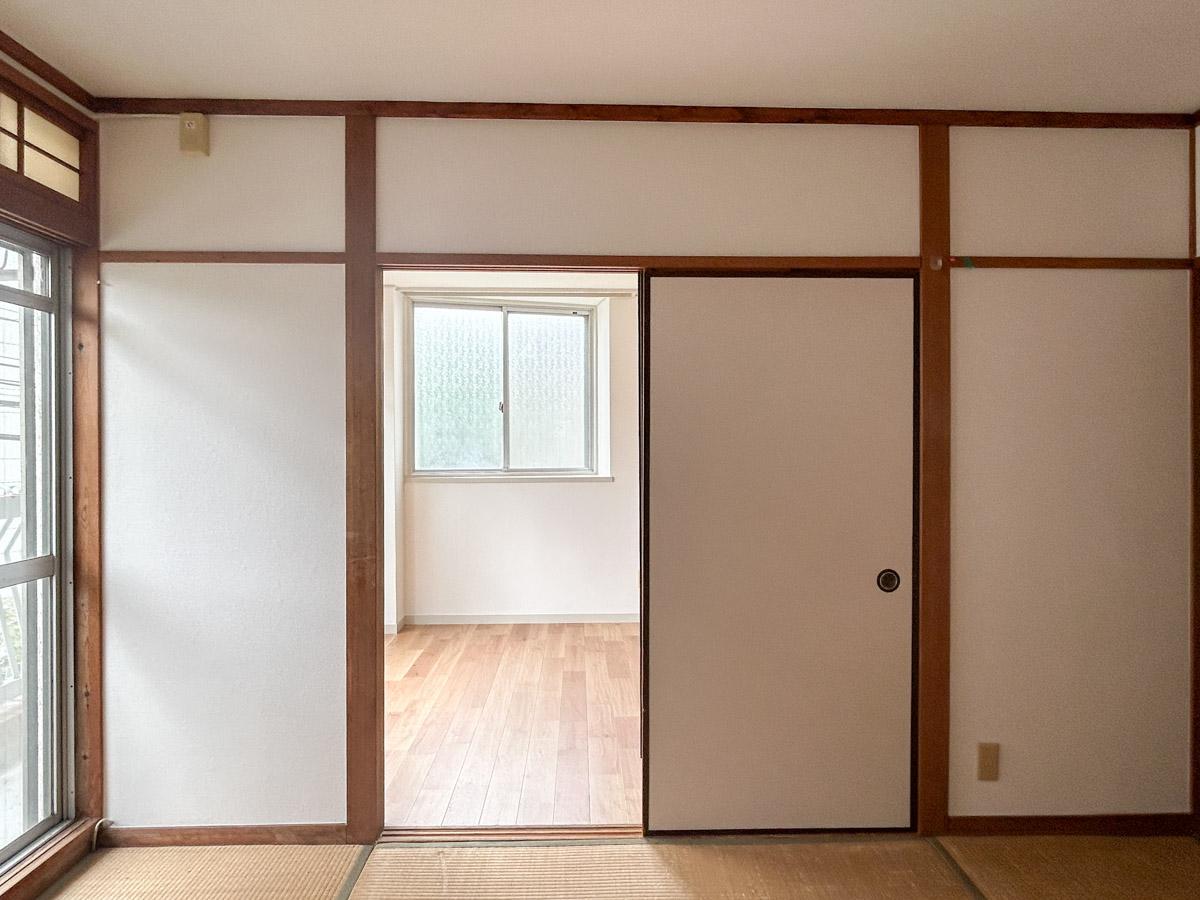 目黒区三田の賃貸物件/洋室と和室は一部襖で仕切られています（203号室）