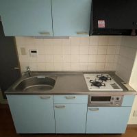 新宿区市谷台町の賃貸物件/2口ガスコンロにグリル付きのキッチン