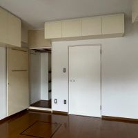 中野区白鷺の賃貸物件/北側洋室：クローゼットはありませんが、吊り棚がたっぷりあります