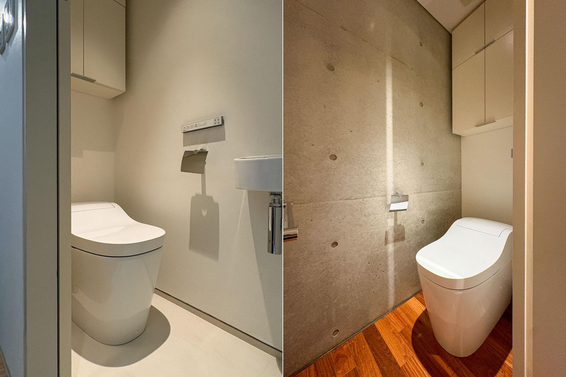 世田谷区尾山台の賃貸物件/トイレは1階と地下階にある　ウォシュレット付き
