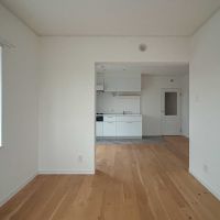 世田谷区玉川の賃貸物件/キッチンの方をみる。戸はありませんが、ゆるやかにゾーニングされています