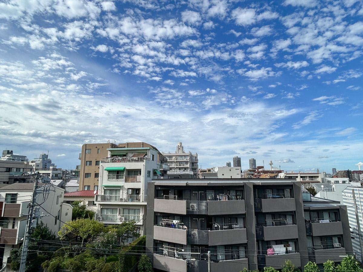 中野区中央の賃貸物件/ルーフバルコニーのフェンスの上からは抜けた眺望