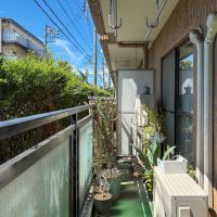 調布市富士見町の売買物件/ベランダ　植物が生き生きと育ちます