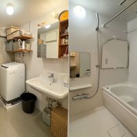 調布市富士見町の売買物件/洗面室と浴室