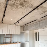 品川区旗の台の賃貸物件/天井は約３mと、やや高く開放的。照明はライティングレール仕様
