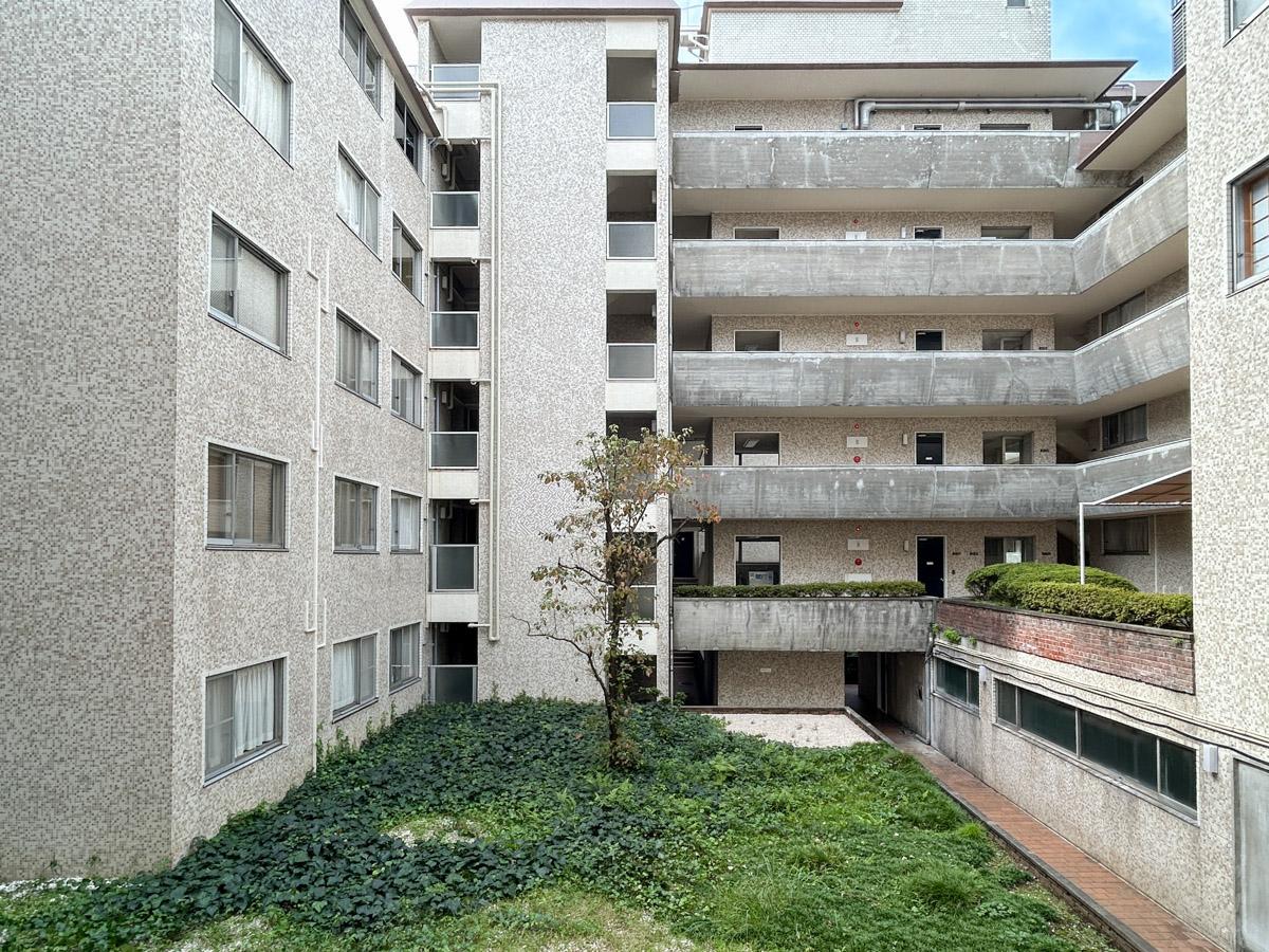文京区春日の賃貸物件/共用部中庭。広々としたゆとりのあるスペース
