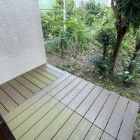 西東京市柳沢の賃貸物件/1F：部屋の北側にウッドデッキ