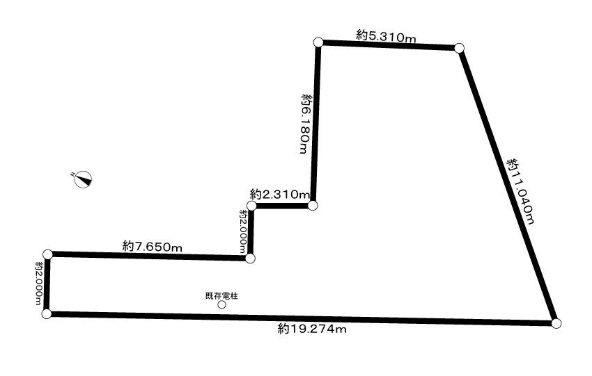 渋谷区東の売買物件/敷地図