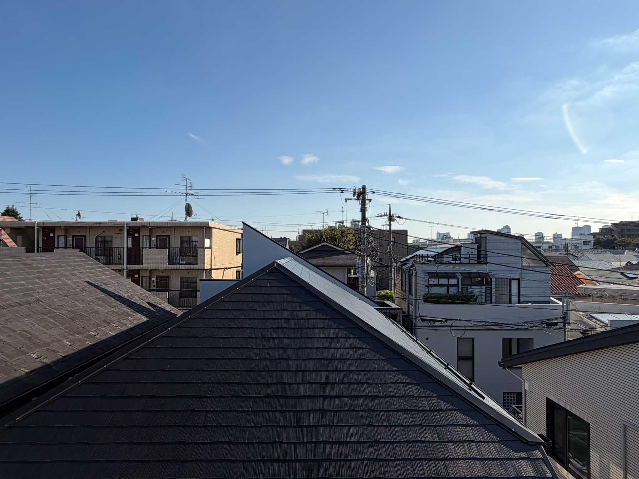 世田谷区奥沢の賃貸物件/洋室の窓の外、南側の景色