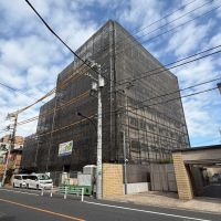 目黒区東が丘の賃貸物件/外観。工事は12月中旬に完了します
