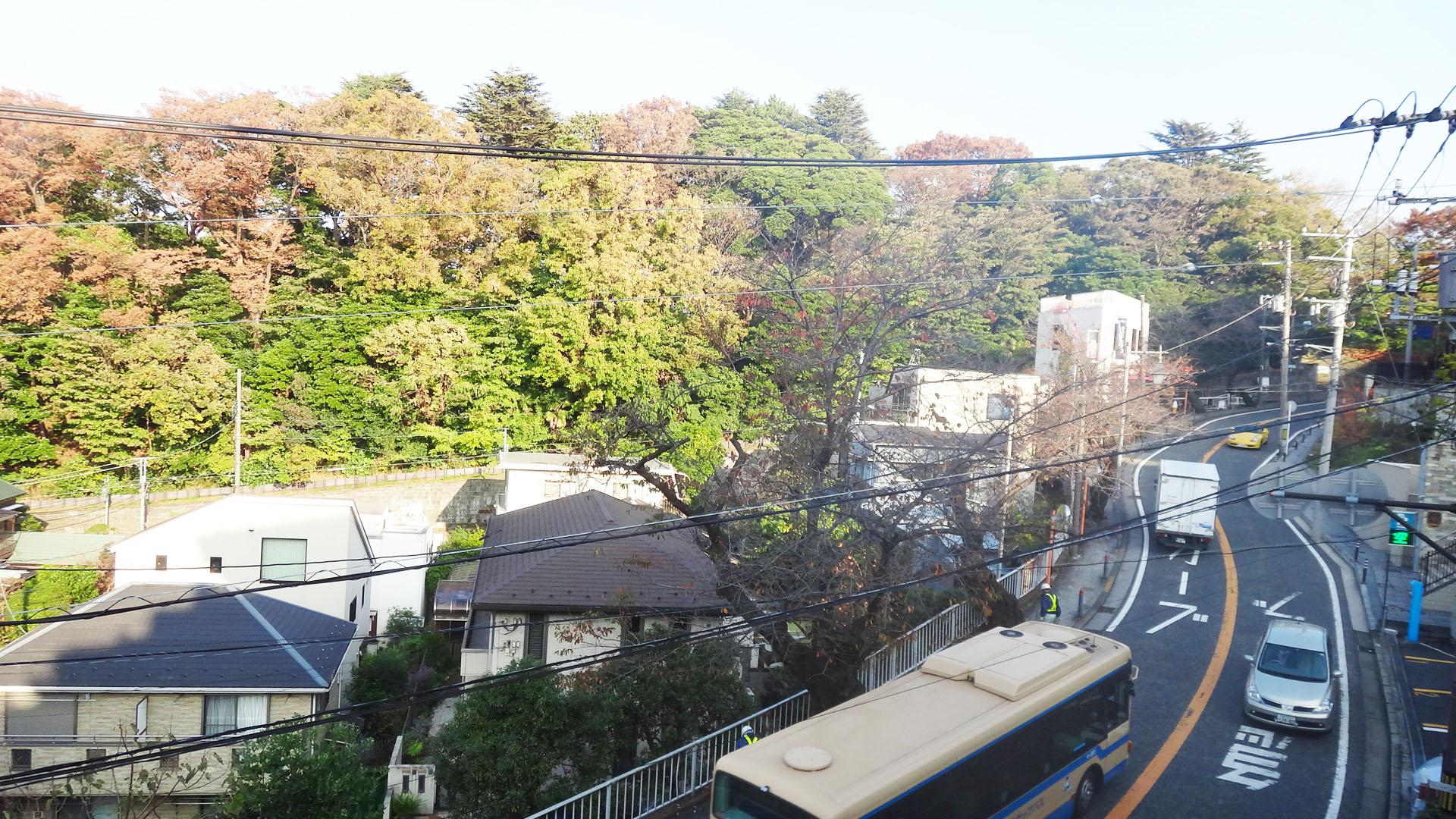 横浜市中区山手町の賃貸物件/坂を上った先は山手の街並み。坂沿いには桜の木が立ち並んでいます